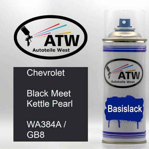 Chevrolet, Black Meet Kettle Pearl, WA384A / GB8: 400ml Sprühdose, von ATW Autoteile West.